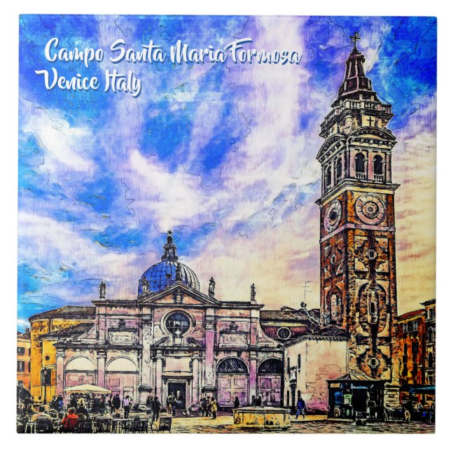 Carreau Campo Père Noël Maria Formosa Venise Italie Cérami (Devant)