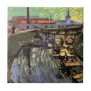 Carreau Canal avec femmes Laver par Vincent van Gogh