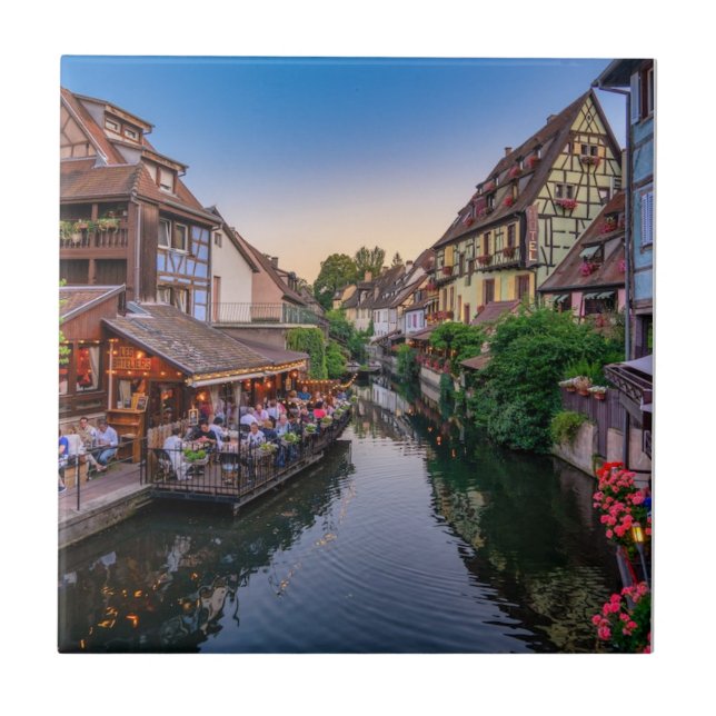 Carreau Canal d'eau Fleur Alsace France (Devant)