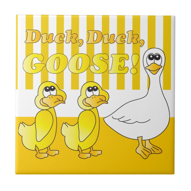 Carreau Canard, canard, thème de crèche de bébé d'oie (Devant)
