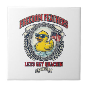 Carreau Canard de la liberté humour patriotique vintage