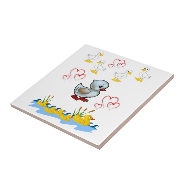 Carreau Canard en céramique (Côté)