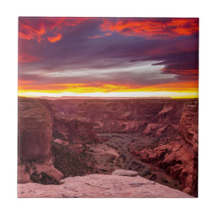 Carreau Canyon de Chelly, coucher de soleil, Arizona