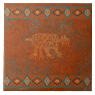 Carreau Canyons du sud-ouest Bobcat Petroglyph Bordé