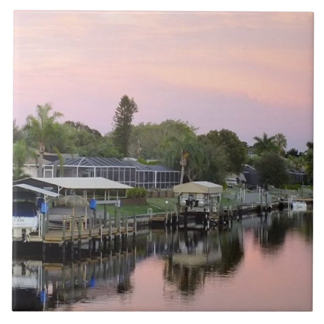 Carreau Cape Coral, canal de Floride (Devant)