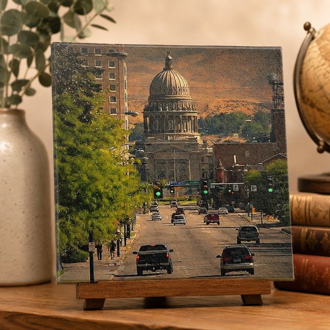 Carreau Capitale de l'État à Boise, Idaho (State Capital in Boise, Idaho Tile)