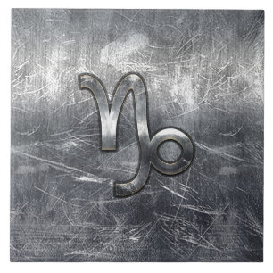 Carreau Capricorn Zodiac Symbol Industrial Style