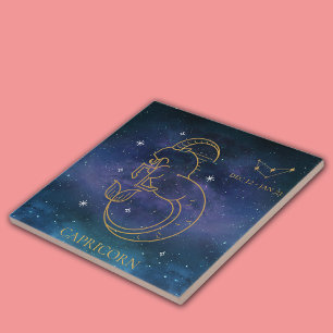 Carreau Capricorne signe Zodiac Constellation décorative