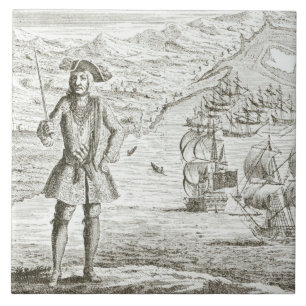 Carreau Captain Bartholomew Roberts (1682-1722) avec deux