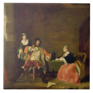 Carreau Captain Macheath Upbraided par Polly et Lucy en Th