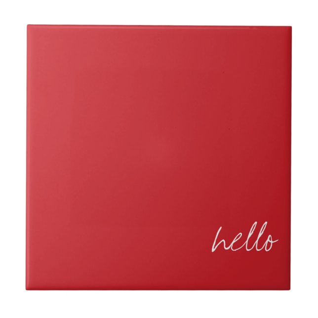 Carreau Cardinal rouge personnalisé (Devant)