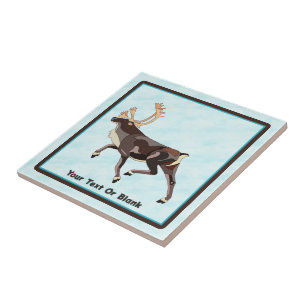 Carreau Caribou/Renne d'art populaire