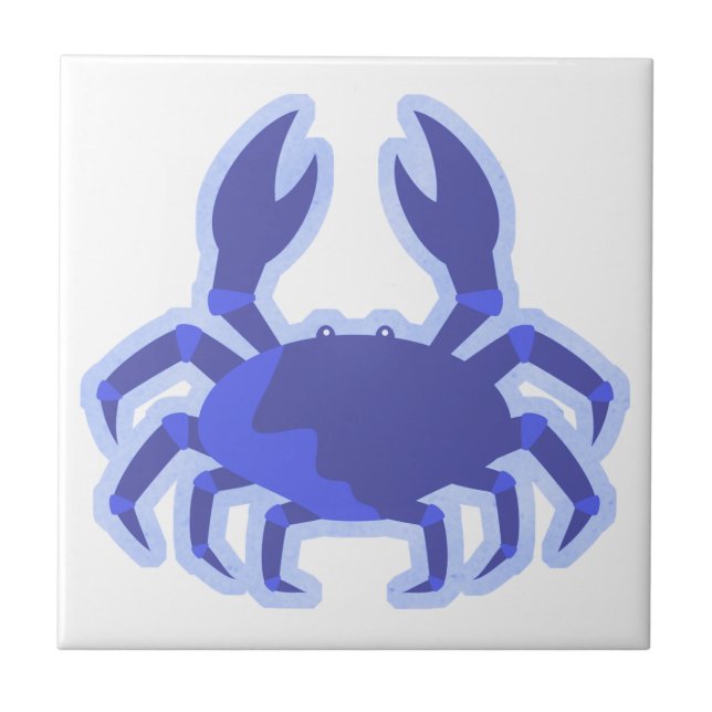 Carreau Caricature de crabe bleu (Devant)