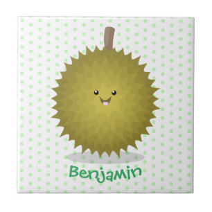 Carreau Caricature de durian joyeux