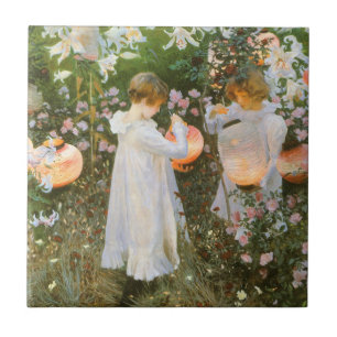 Carreau Carnation, Lily, Lily, Rose Par John Singer Sargen
