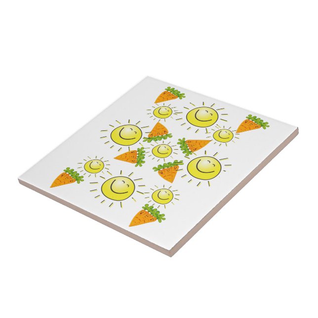 Carreau Carottes en céramique Soleil (Côté)