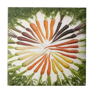 Carreau Carottes multicolores arc-en-ciel