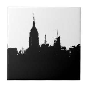 Carreau Carré Silhouette Skyline de New York