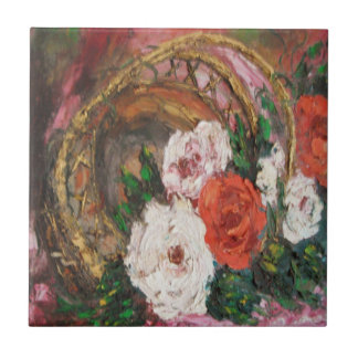 Carreau Carrelage Ann Hayes Peinture Panier à fleurs vers 