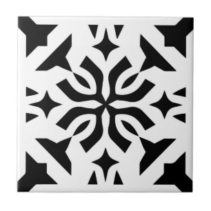 Carreau Carrelage Art Déco Blanc Noir