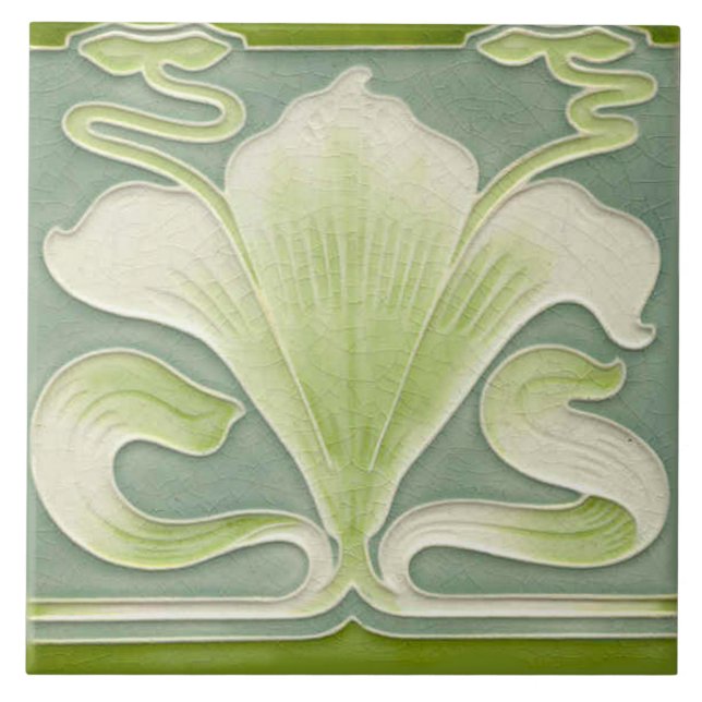 Carreau Carrelage Art nouveau cheminée décorative (Devant)