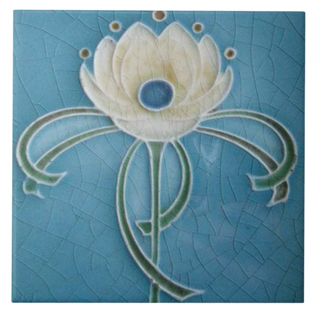 Carreau Carrelage Art nouveau cheminée décorative (Devant)