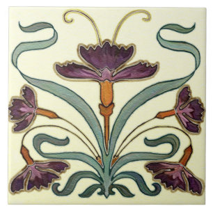 Carreau Carrelage Art nouveau cheminée décorative