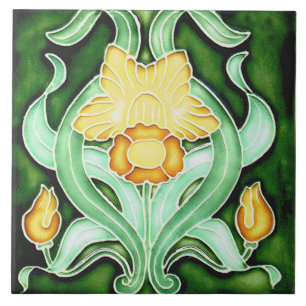 Carreau Carrelage Art nouveau cheminée décorative