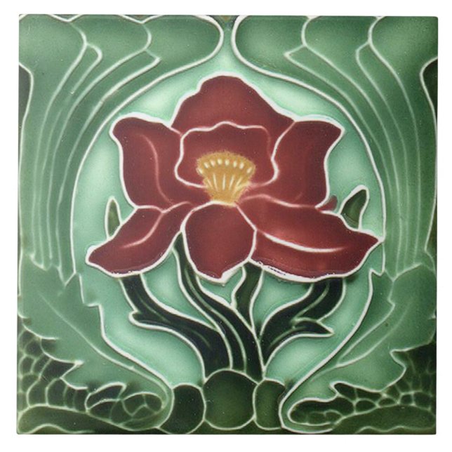 Carreau Carrelage Art nouveau cheminée décorative (Devant)