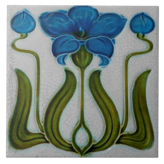 Carreau Carrelage Art nouveau cheminée décorative (Devant)