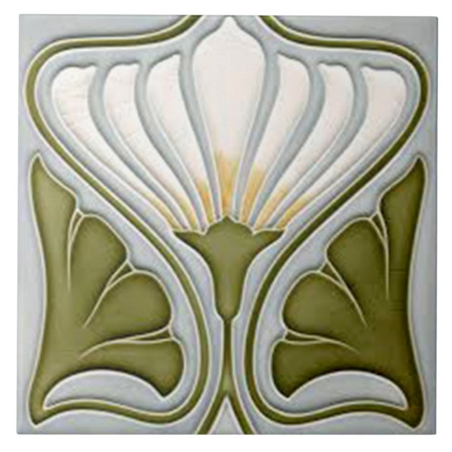 Carreau Carrelage Art nouveau cheminée décorative (Devant)