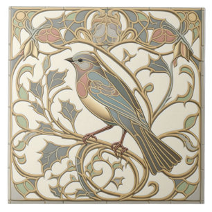 Carreau Carrelage Art Nouveau en céramique avec Mosaic Bir