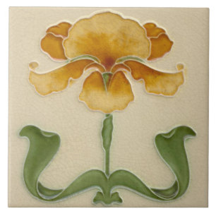 Carreau Carrelage Art Nouveau en céramique - Fleur de mout