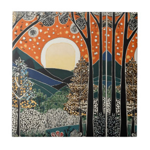 Carreau Carrelage Art Nouveau Forêt"