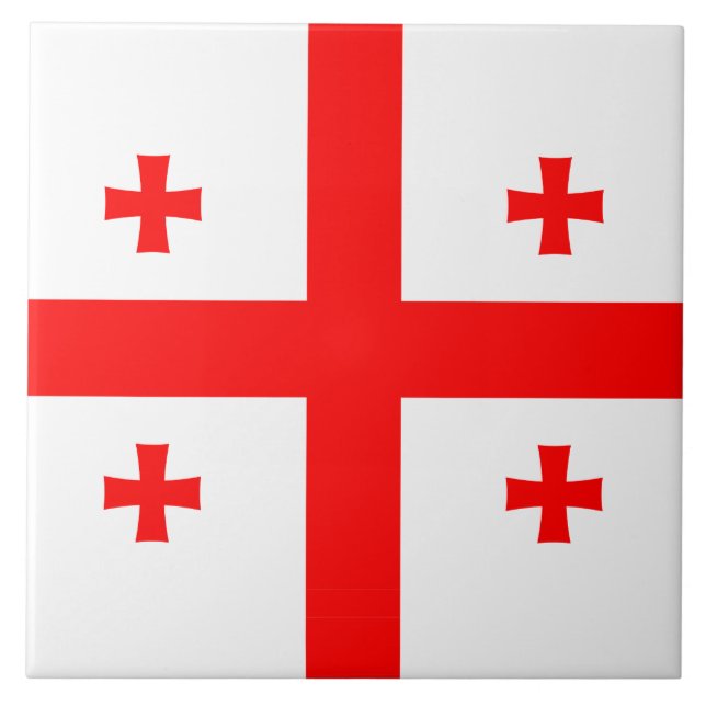 Carreau Carrelage avec drapeau de Géorgie (Devant)