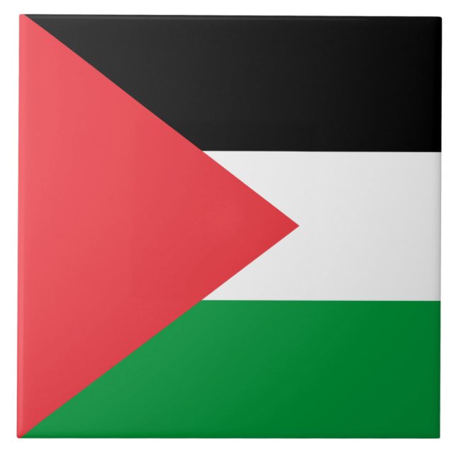Carreau Carrelage avec drapeau de la Palestine (Devant)