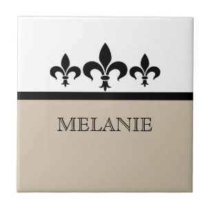 Carreau Carrelage Beige Swanto Fleur De Lis