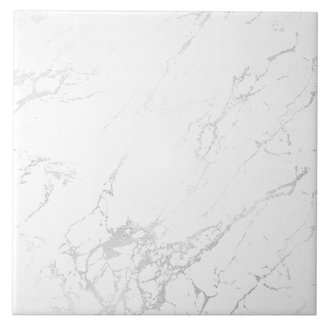 Carreau Carrelage blanc gris argenté (Devant)