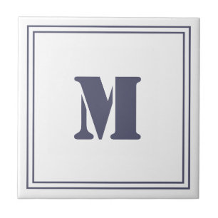 Carreau Carrelage blanc monogramme