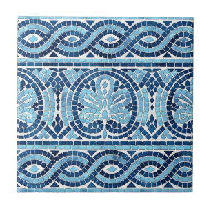 Carreau carrelage bleu et blanc