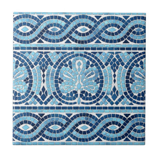 Carreau carrelage bleu et blanc