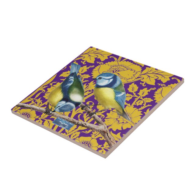 Carreau Carrelage bleu foncé (fleurs murales) RFPMDesigns  (Côté)