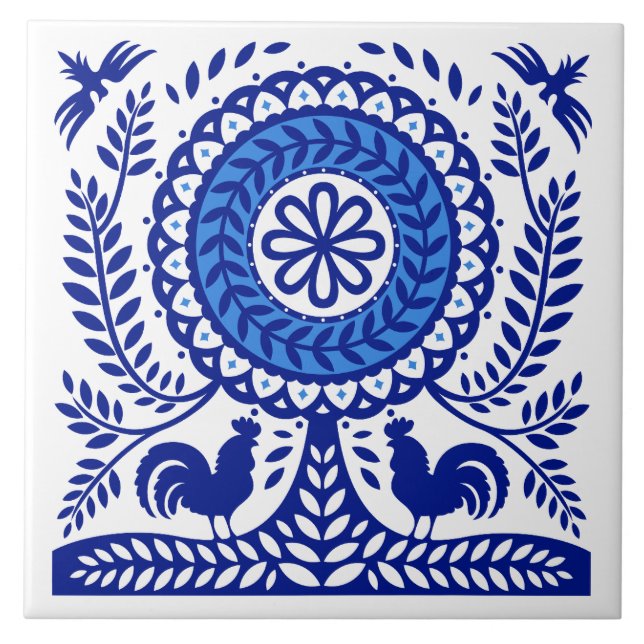 Carreau Carrelage bleu polaire (Devant)