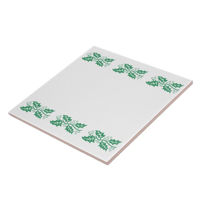 Carreau Carrelage - Bordure de feuille blanche (Côté)