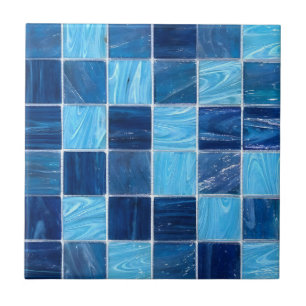 Carreau carrelage brillant bleu marine