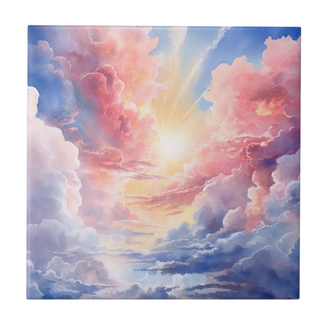 Carreau Carrelage céleste nuages (Devant)