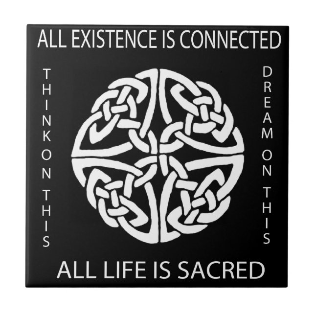 CARREAU CARRELAGE CELTIQUE/SYMBOLE D'UNITÉ TRIVET ARA ARTI (Devant)