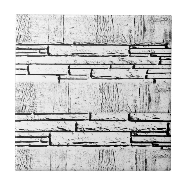Carreau Carrelage céramique Brick blanc Vintage (Devant)