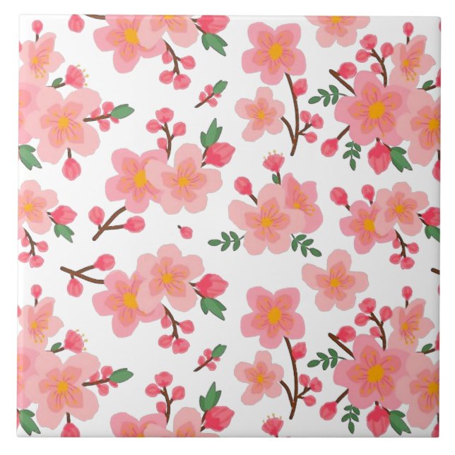 Carreau Carrelage céramique en fleurs de cerisier (Devant)
