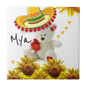 Carreau Carrelage céramique Tournesol blanc Teddy Bear